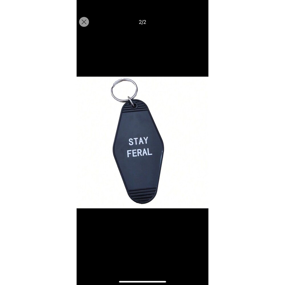 STAy feral motel vintage keychain style